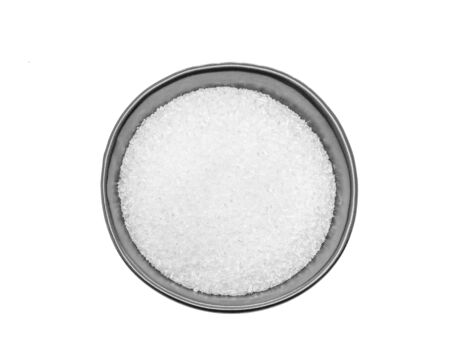 MonosodiumGlutamate (MSG or E621) in black bowl.の写真素材
