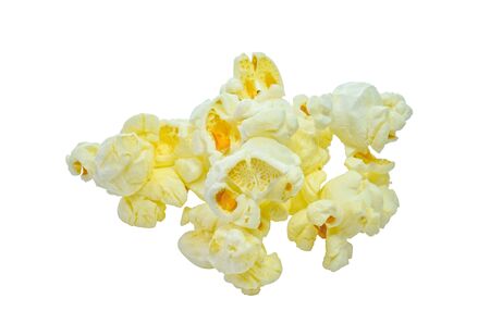 popcorn on white background.の写真素材