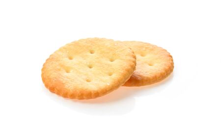 Danish butter cookies, butter cookies on white background.の写真素材