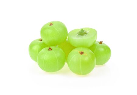 Indian gooseberry isolated on white backgroundの写真素材