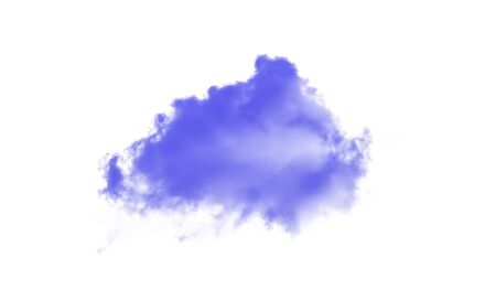 Blue clouds on white background.の写真素材