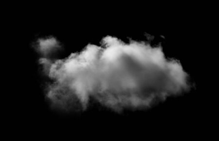 White clouds on black backgroundの写真素材