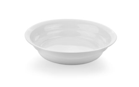 white ceramics bowl on white background.の写真素材