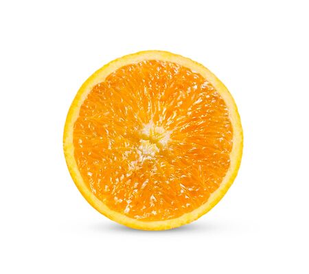 Orange slice isolated on white background.の写真素材