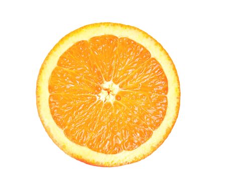 Orange slice isolated on white background.の写真素材