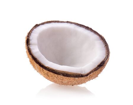 coconuts isolated on the white background.の写真素材