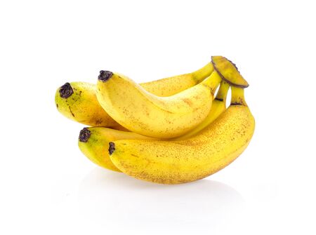 Bunch of bananas on white background.の写真素材