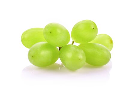 Fresh grapes on white background.の写真素材