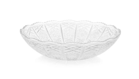 Glass bowl on white background.の写真素材