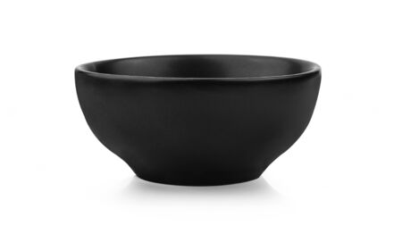 black bowl on white backgroundの写真素材