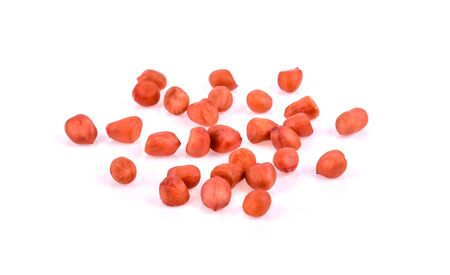 peanut on white background.の写真素材