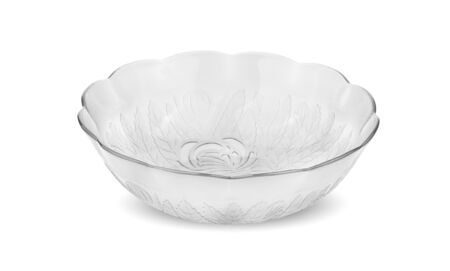 glass bowl on white background.の写真素材