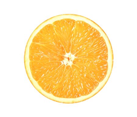 Orange slice isolated on white background.の写真素材