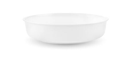 white ceramics bowl isolated on white background.の写真素材