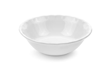 white ceramics bowl isolated on white background.の写真素材