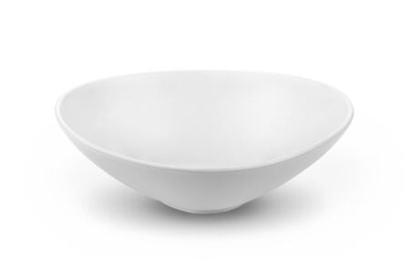 white ceramics bowl isolated on white background.の写真素材