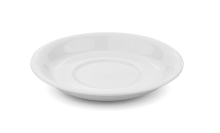 white plate ceramic on white background.の写真素材