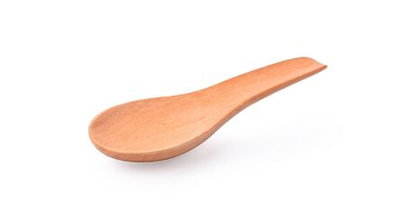 Wooden Spoon Isolated on a white backgroundの写真素材
