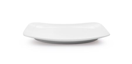 white plate ceramic on white background.の写真素材