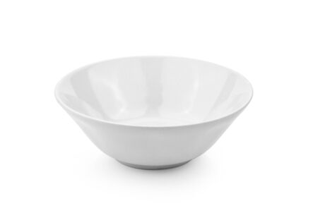 white ceramics bowl isolated on white background.の写真素材