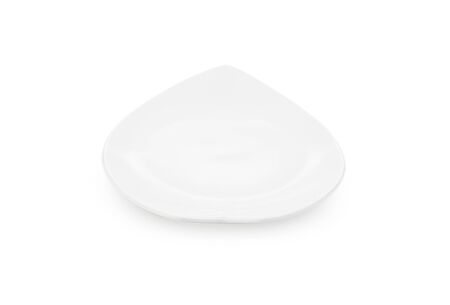 white plate ceramic on white background.の写真素材