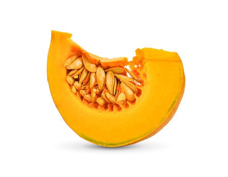 fresh pumpkin on white background.の写真素材