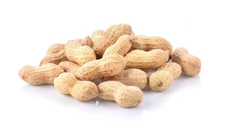 peanuts isolated on white background.の写真素材