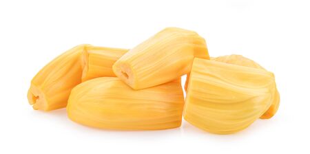 Ripe Jackfruit on white background.の写真素材