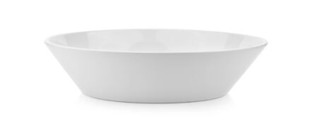 white ceramics bowl isolated on white background.の写真素材