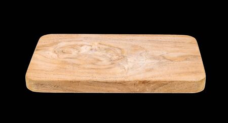 wood chopping on black background.の写真素材
