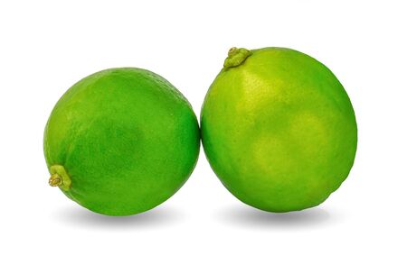 Fresh lime on white background.の写真素材