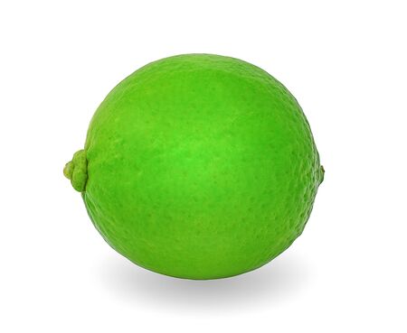 Fresh lime on white background.の写真素材