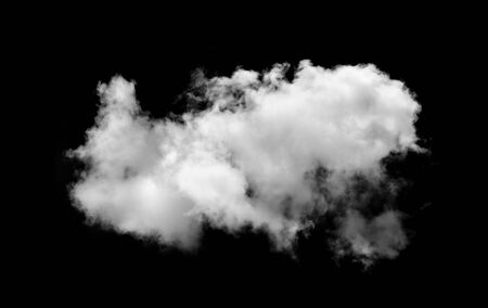 White clouds on black backgroundの写真素材