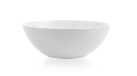 white ceramics bowl isolated on white background.の写真素材