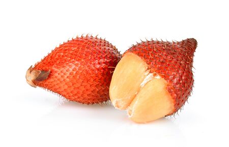 Salak fruit, Salacca zalacca isolated on the white background.の写真素材