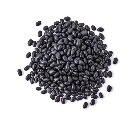 black bean on white background.の写真素材