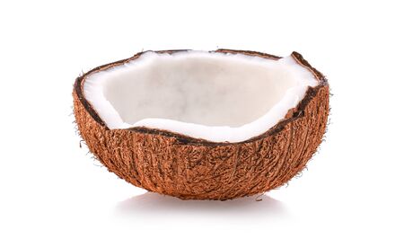 coconuts isolated on the white background.の写真素材