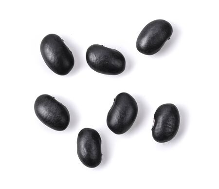 black bean on white background.の写真素材