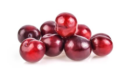 Cherry isolated. Cherry on white background.の写真素材