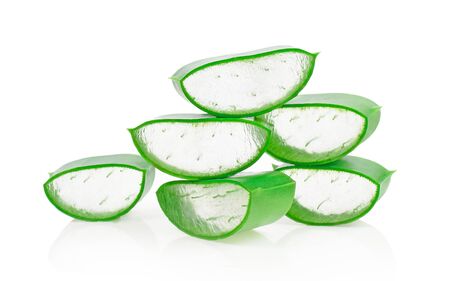 Aloe Vera on white backgroundの写真素材