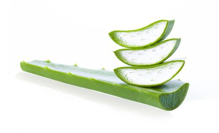 Aloe Vera on white background.の写真素材