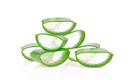 Aloe Vera on white backgroundの写真素材