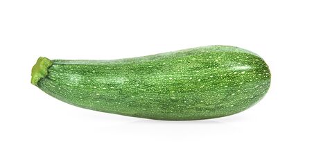 fresh green zucchini isolated on white background.の写真素材