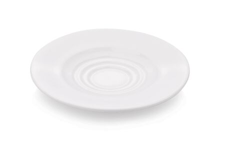 white plate ceramic on white background.の写真素材