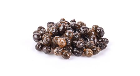 Papaya seed fruit on white background.の写真素材