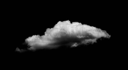 White clouds on black backgroundの写真素材
