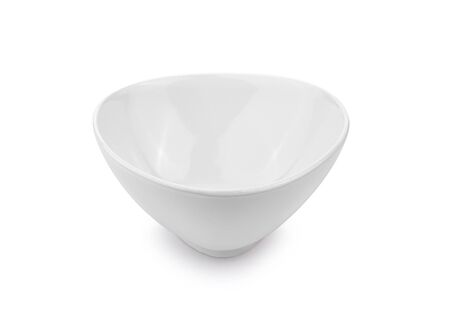 white ceramics bowl isolated on white background.の写真素材