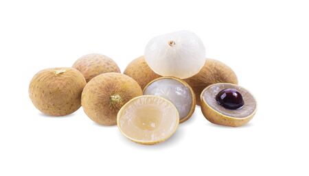 fresh longan on white background.の写真素材