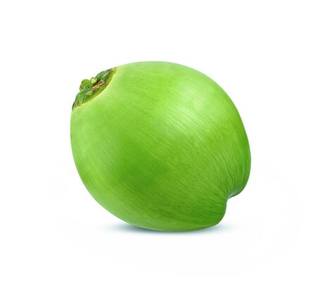 Fresh young coconut on white background.の写真素材