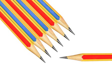 Pencil isolated on pure white background.の写真素材